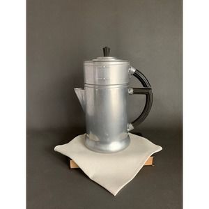 VTG WEAR-EVER French Drip Coffee Maker aluminum patina primitive art deco design